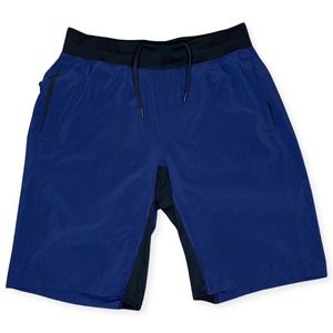 Lululemon Men L Linerless Training Short Blue Quick Drying Swim Board Shorts